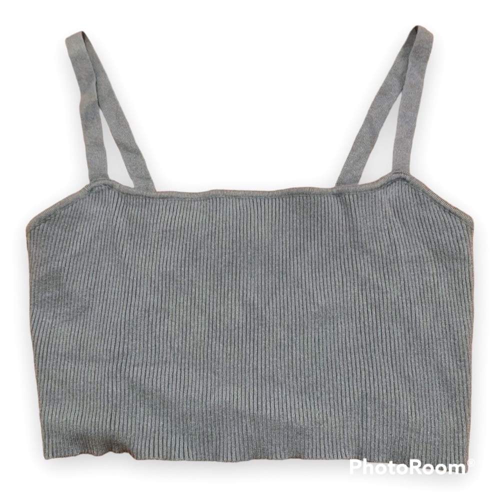 ✨Kendall & Kylie Powder Blue Crop Knit Tank